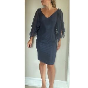 Jovani Cocktail Navy Dress